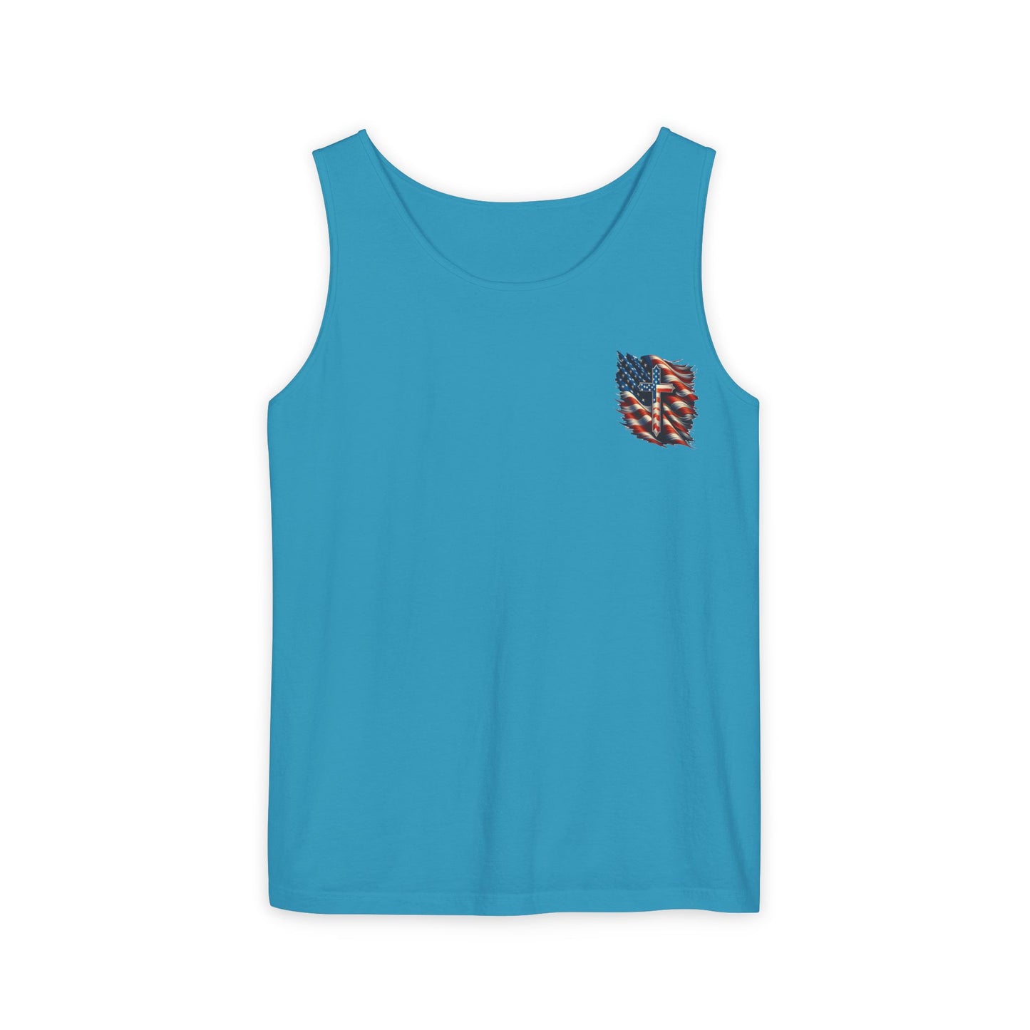 Unisex Garment-Dyed Tank Top "GOD BLESS AMERICA"