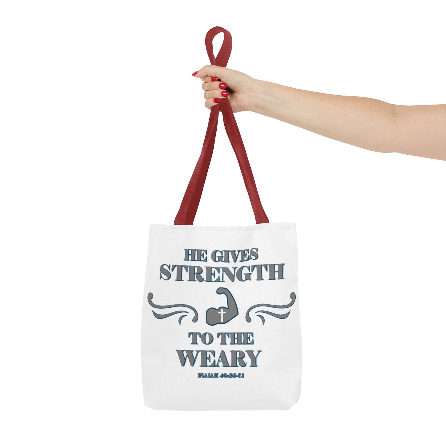 Tote Bag with Bible Verse Isaiah 40:29-31