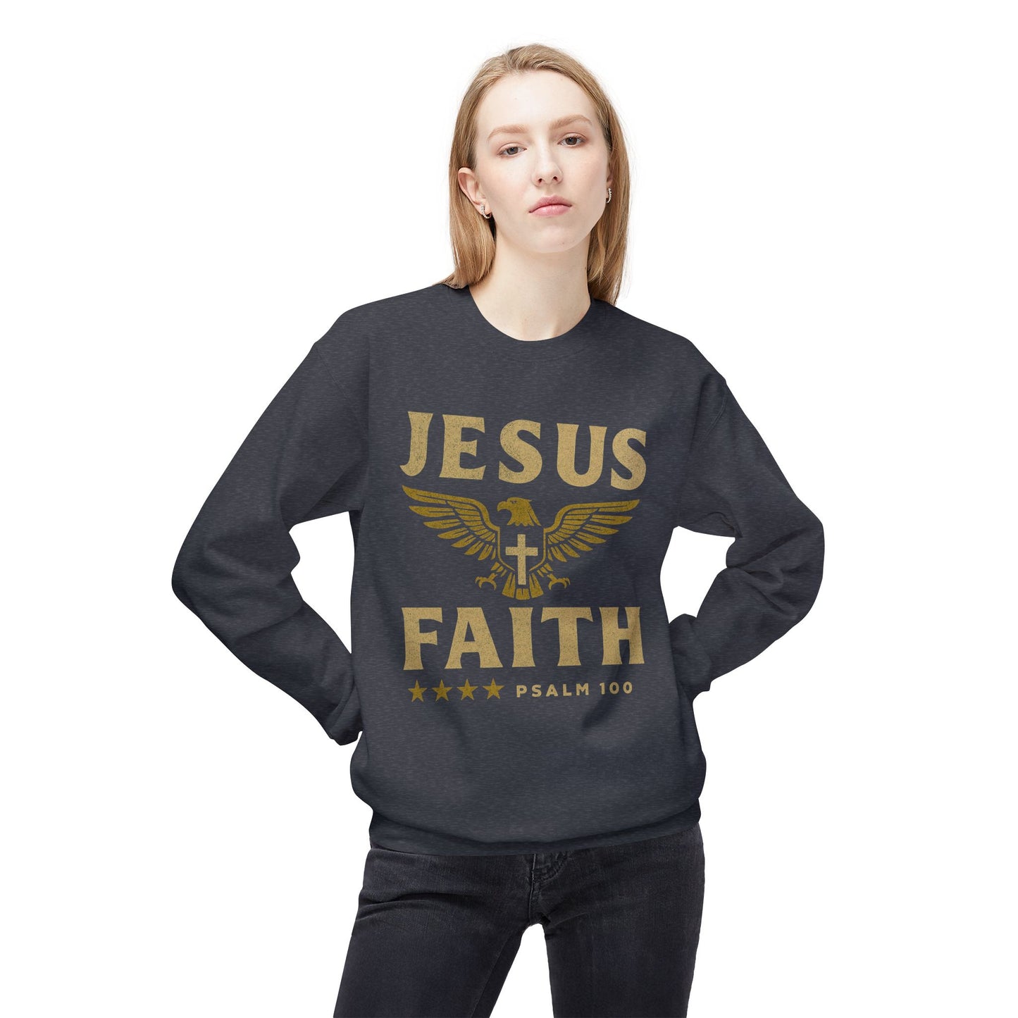 Christian Military Unisex Sweatshirt - Jesus/Faith Design