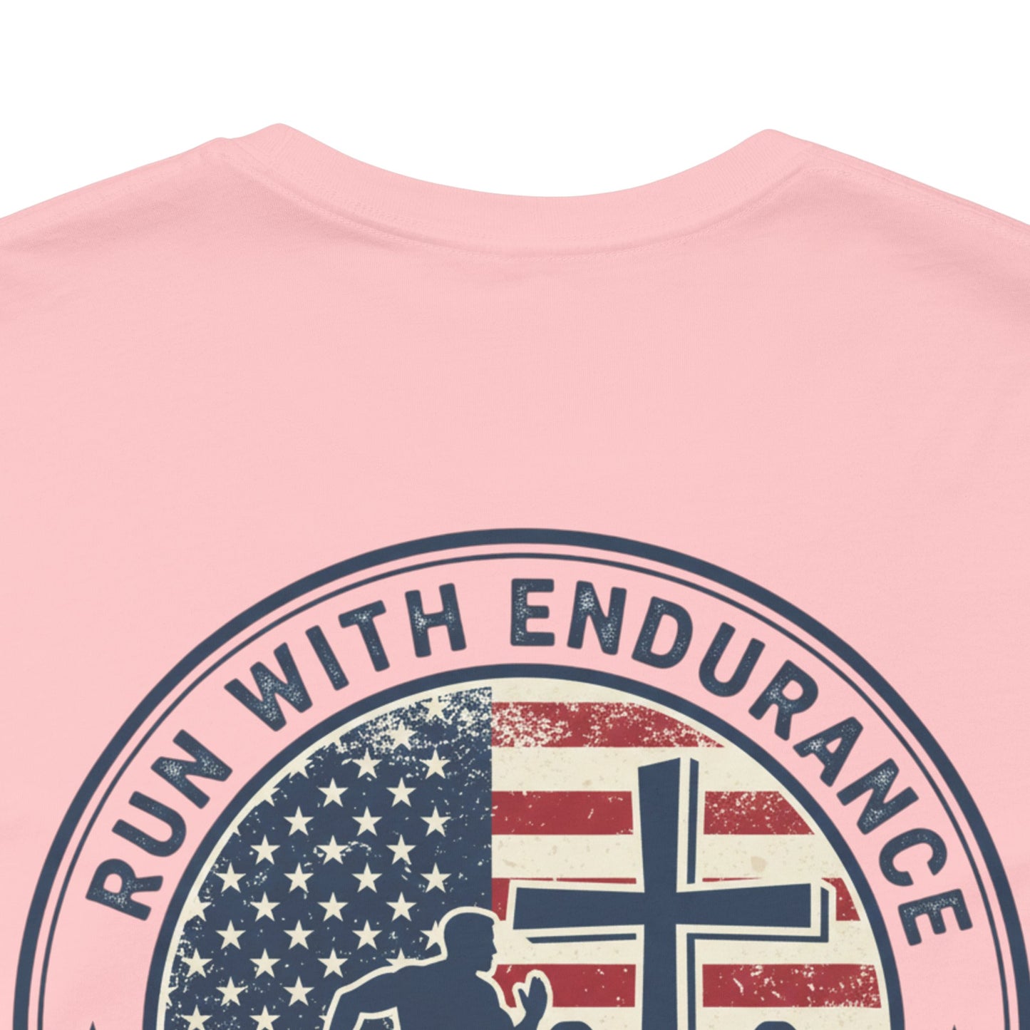 Hebrews 12:1-2 'Run With Endurance' T-Shirt — Inspirational Christian Tee