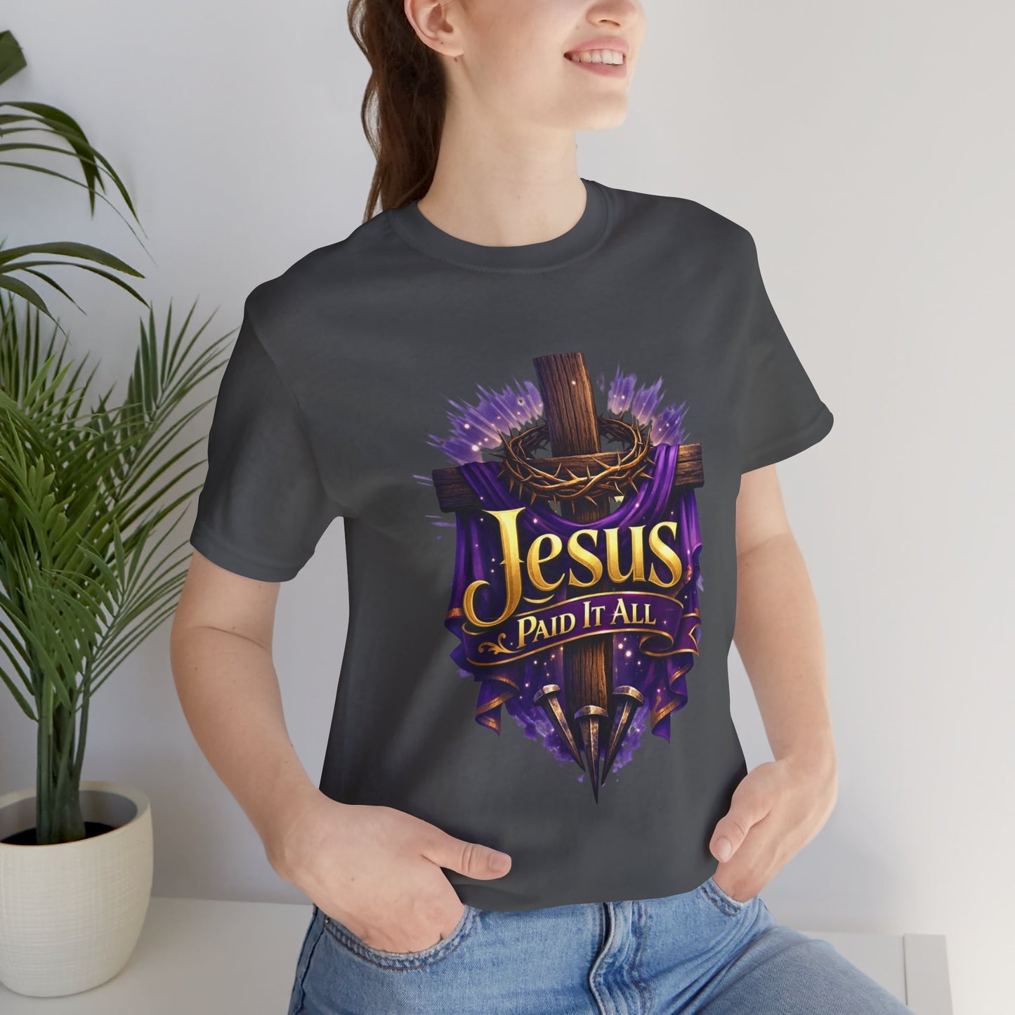 Jesus Paid It All Christian Cross Tee