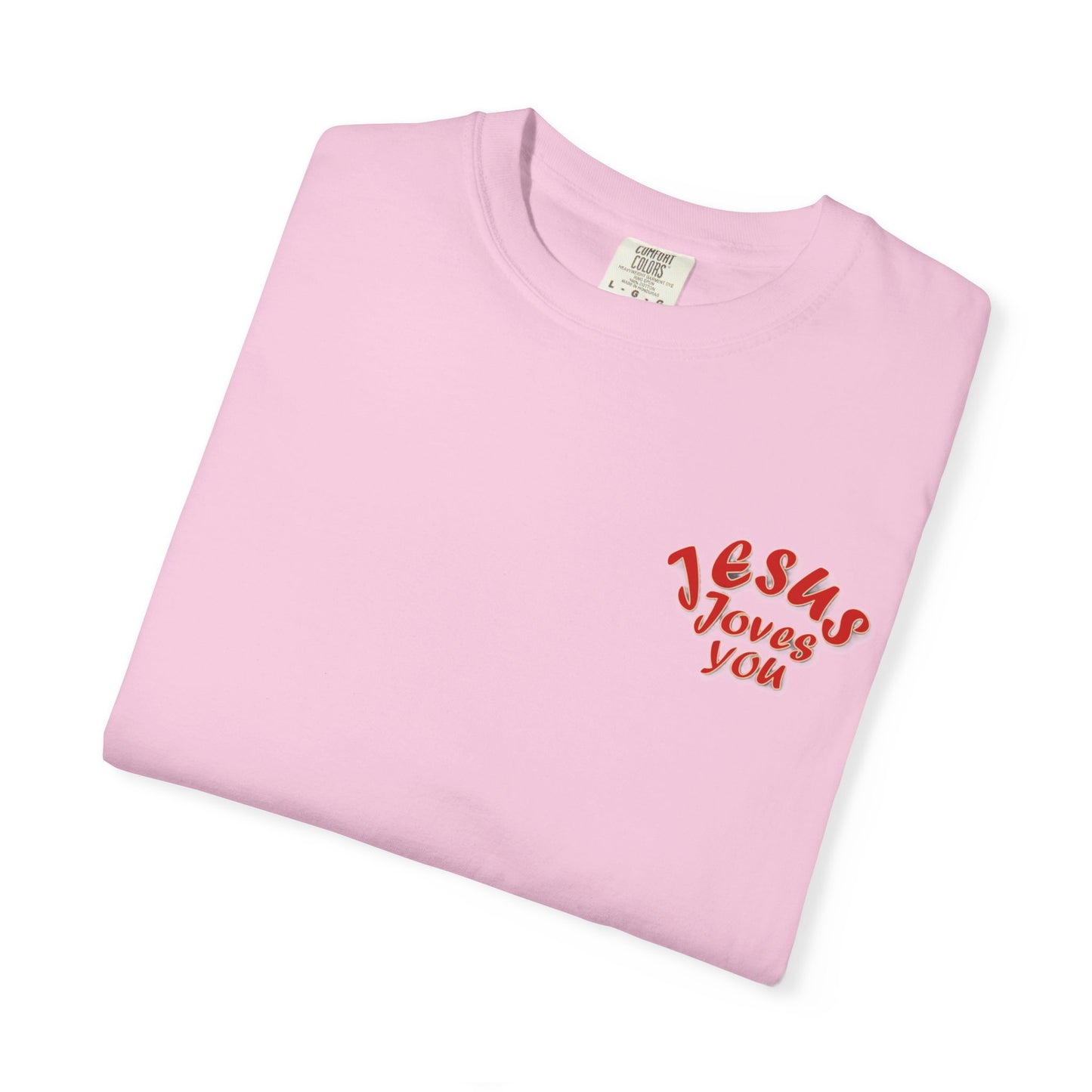 Christian Cross Heart Unisex T-shirt - Jesus Loves You Design