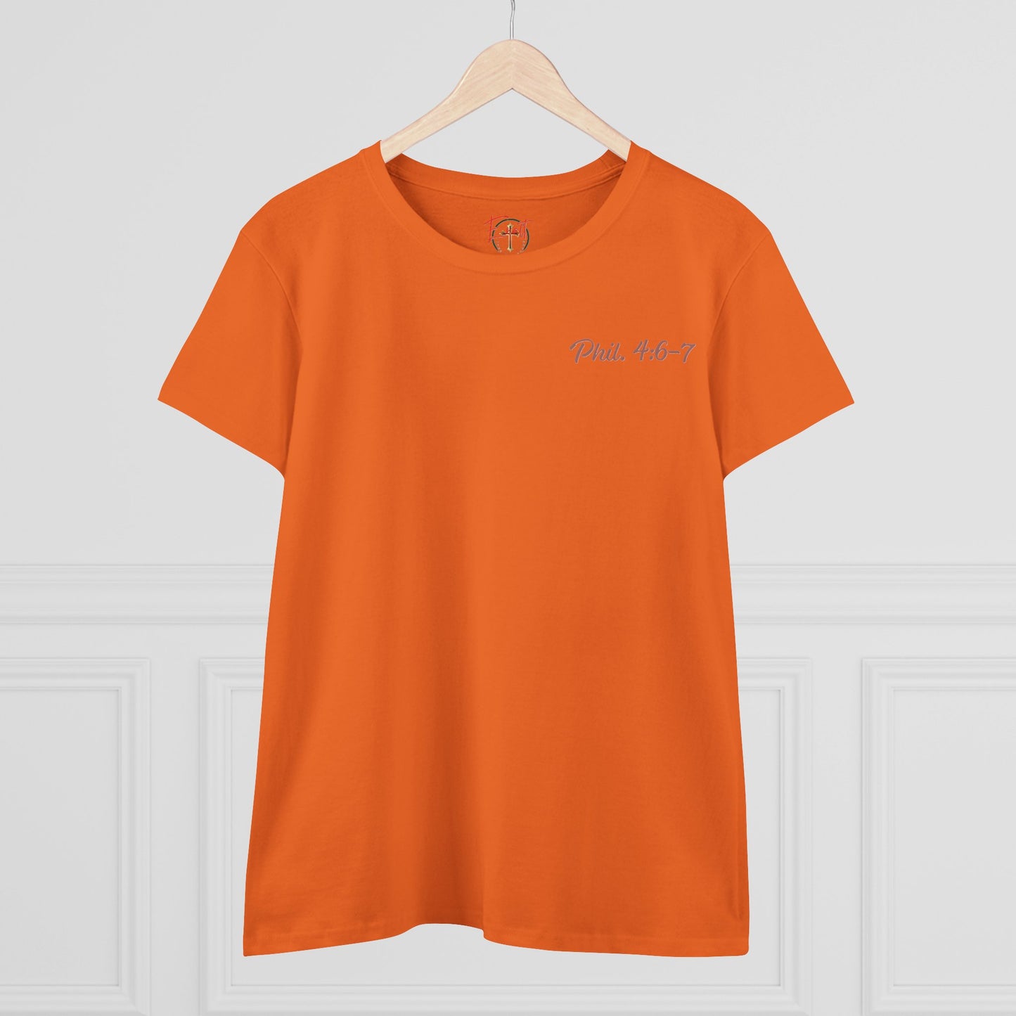 Women's Tee with Heart and Praying Hands Design