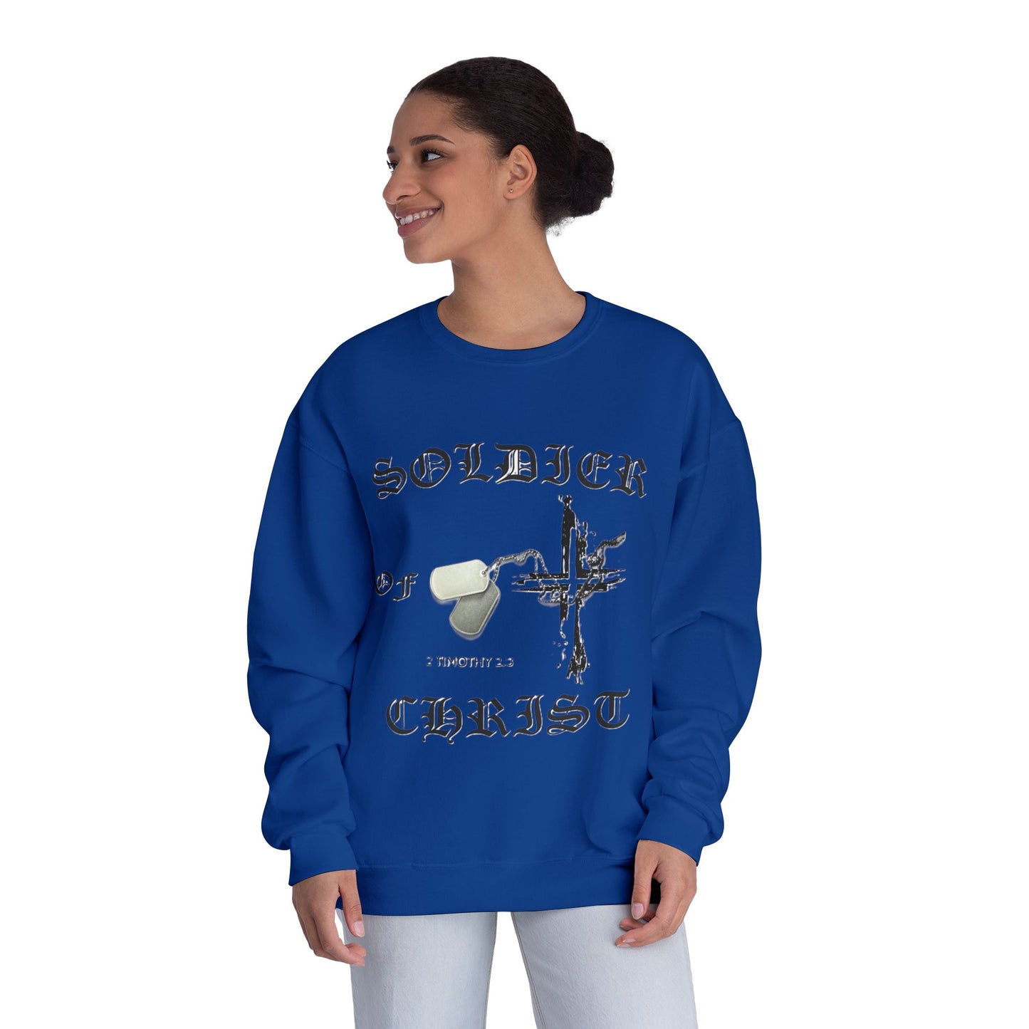 Christian Military Sweatshirt: Soldier of Christ Unisex NuBlend® Crewneck