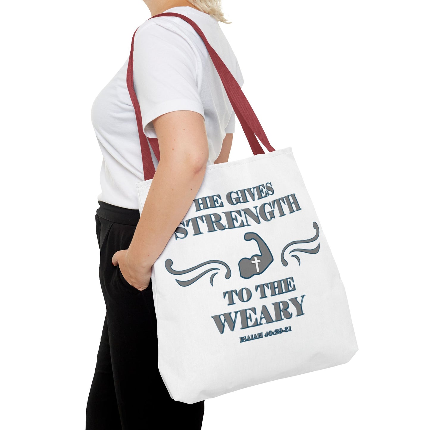 Tote Bag with Bible Verse Isaiah 40:29-31