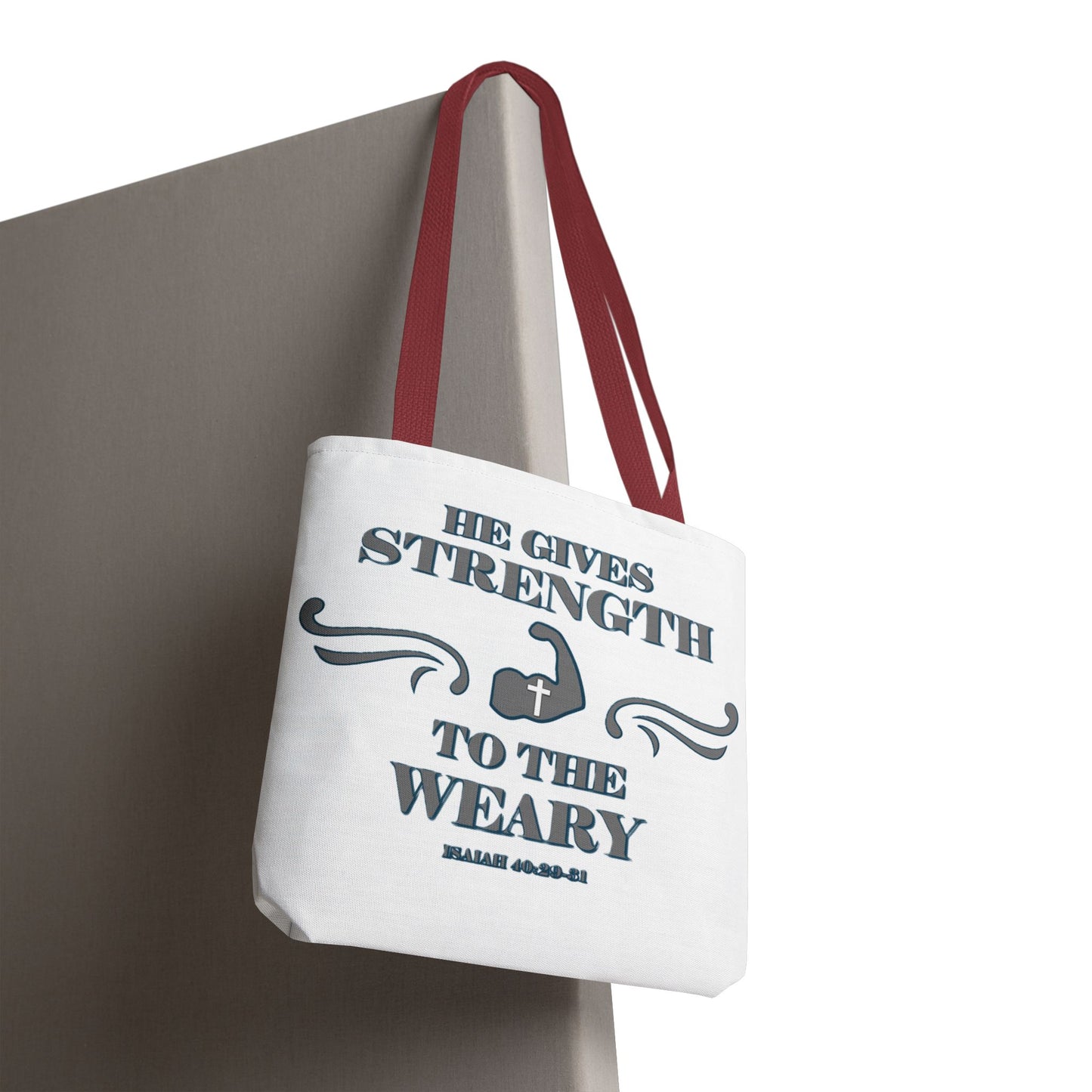 Tote Bag with Bible Verse Isaiah 40:29-31