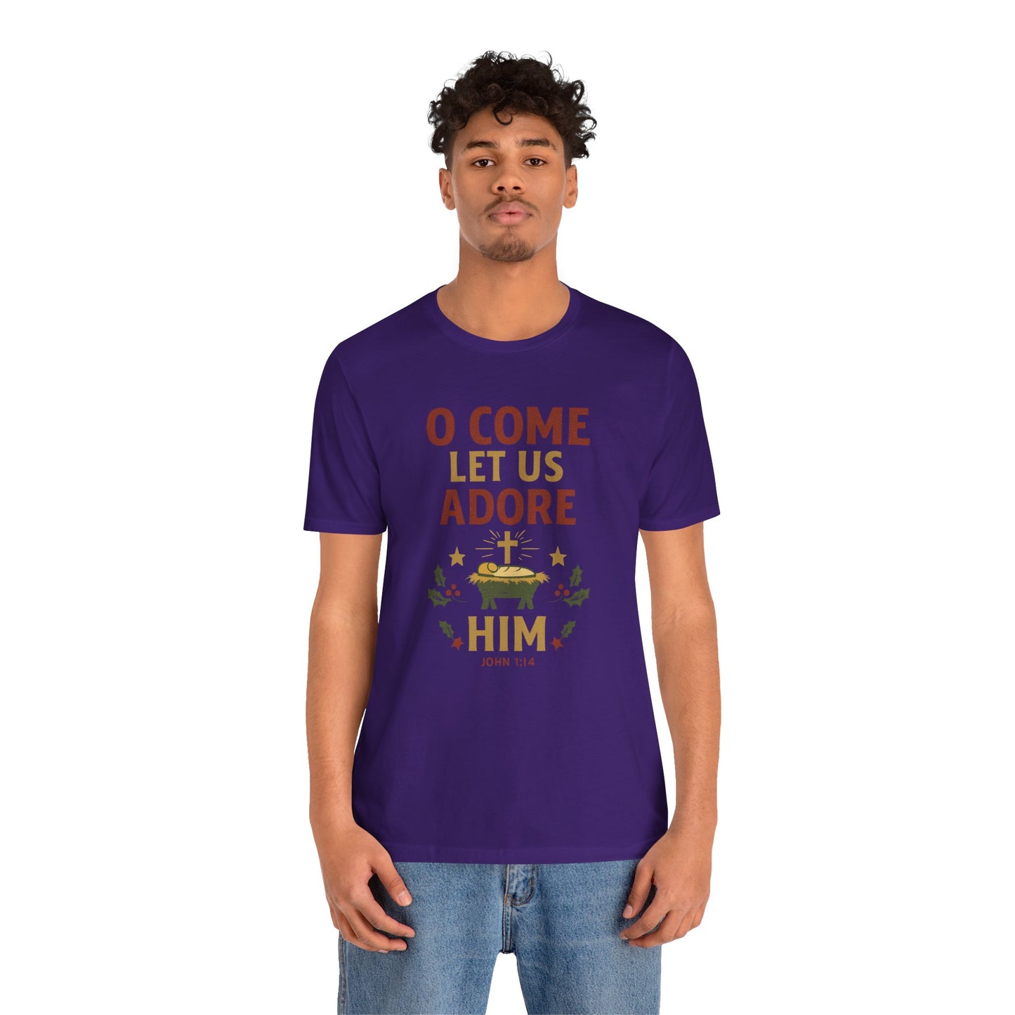 O Come Let Us Adore Him Christmas T-Shirt