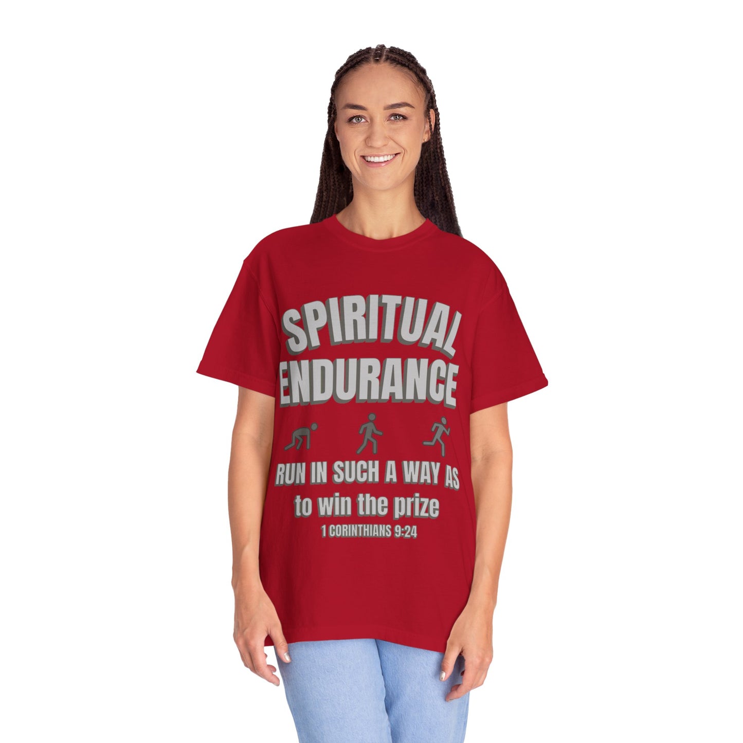 Christian Verse 1 Corinthians 9:24 Garment-Dyed T-shirt
