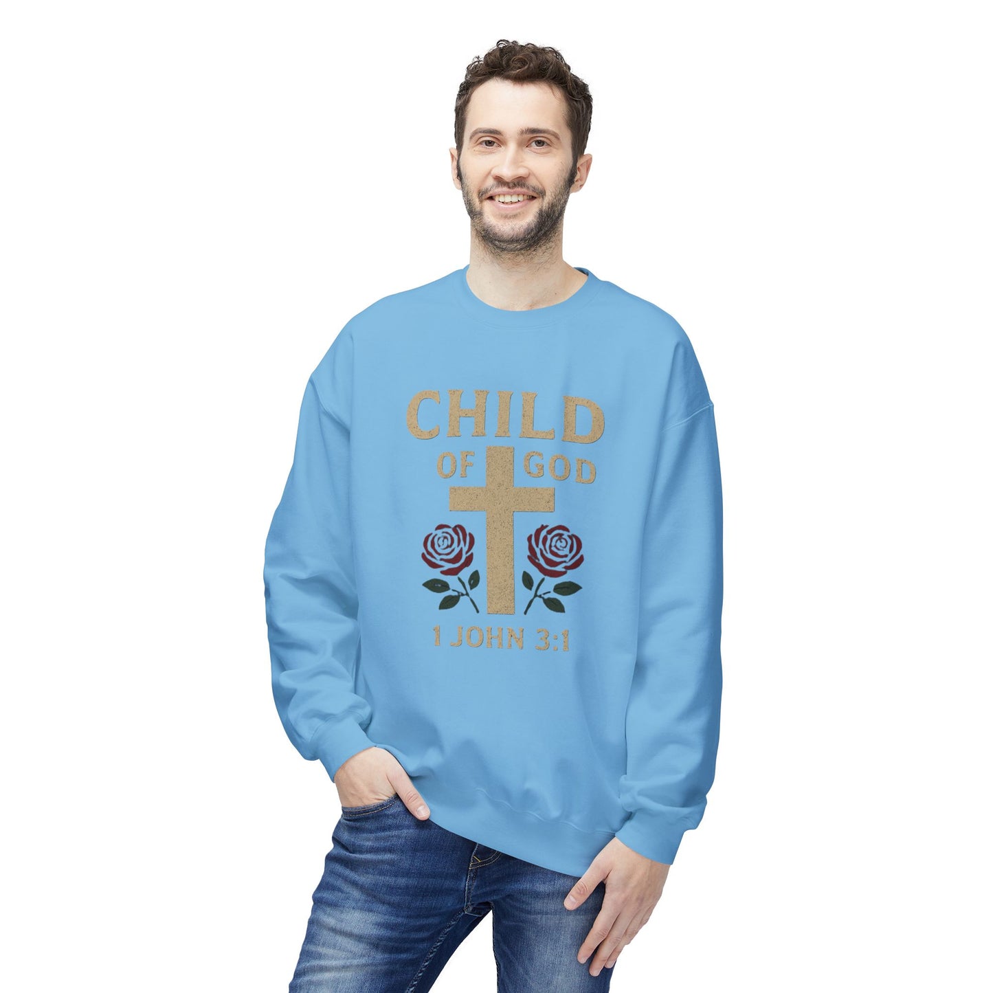 Christian Sweatshirt - 1 John 3:1 'Child of God'