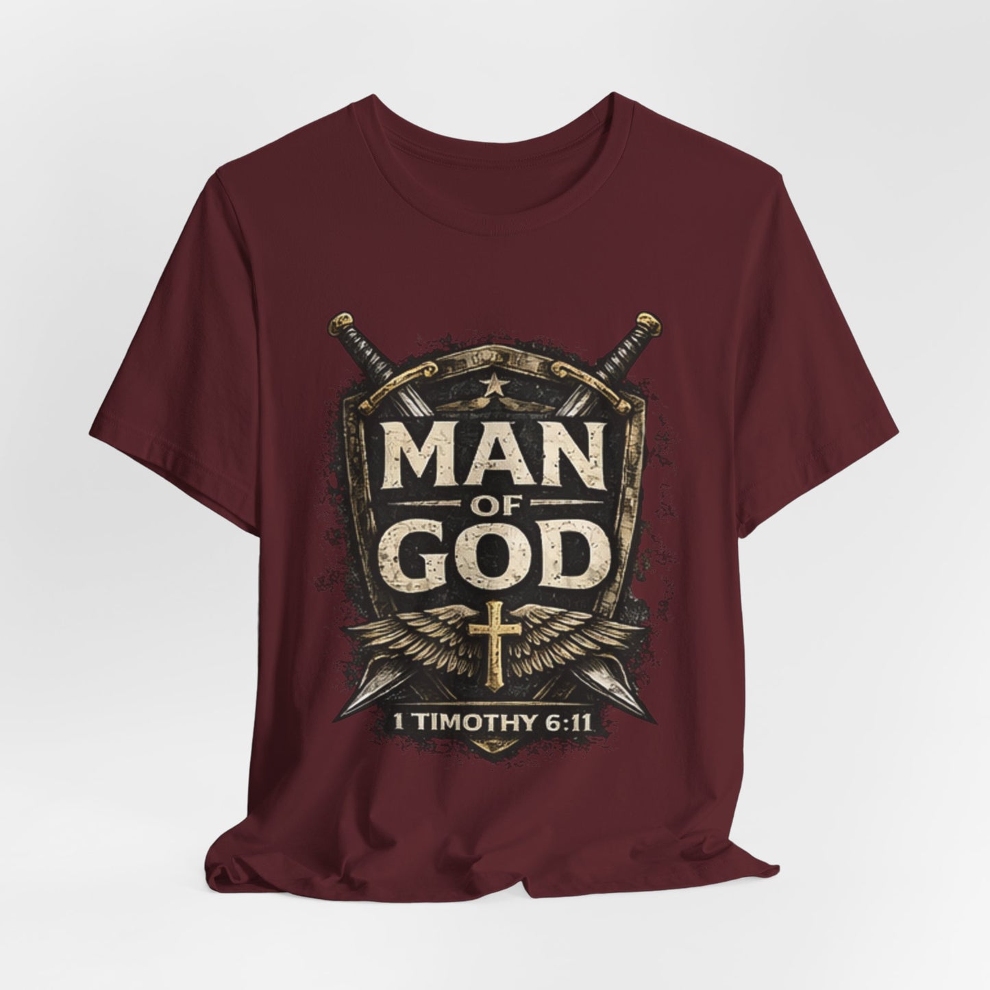 Man of God Tee — 1 Timothy 6:11 Christian Faith T-Shirt