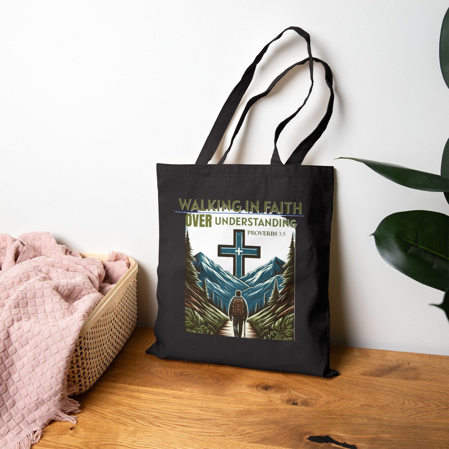 Tote Bag with Bible Verse Proverbs 3:5