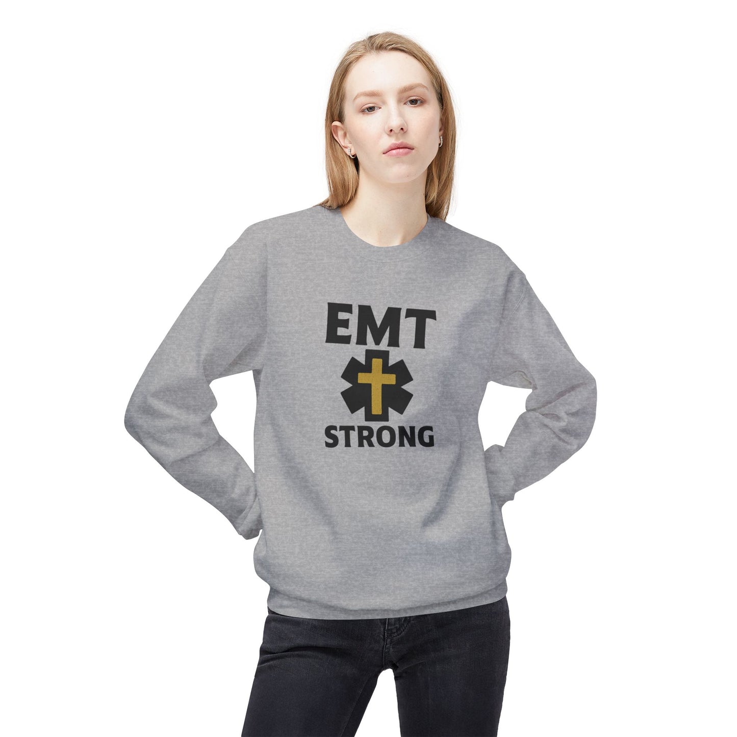 EMT Strong Christian Cross Sweatshirt