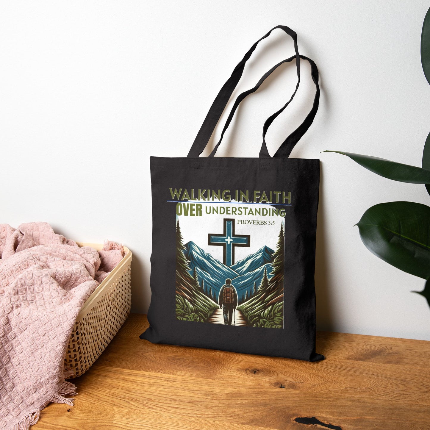 Tote Bag with Bible Verse Proverbs 3:5
