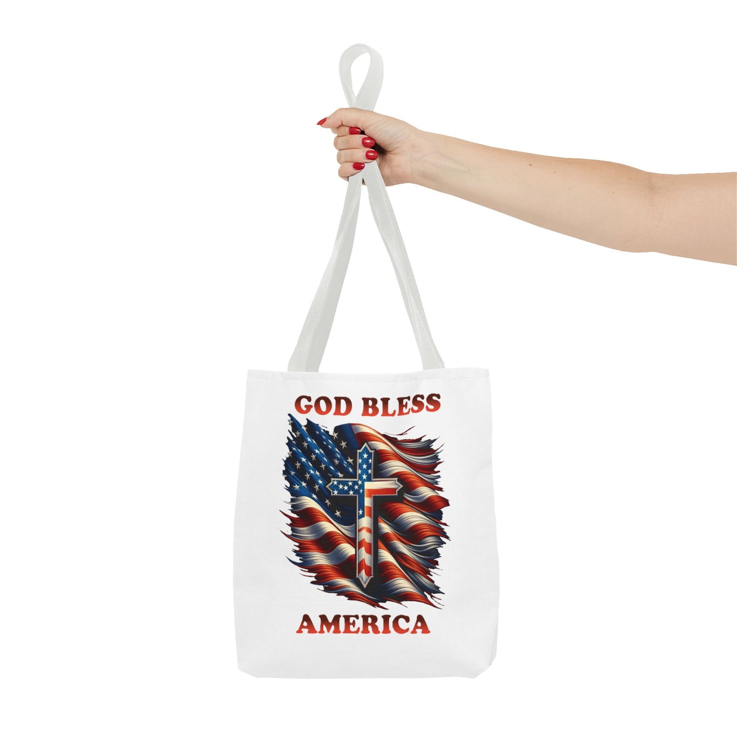 Tote Bag (AOP) "GOD BLESS AMERICA"