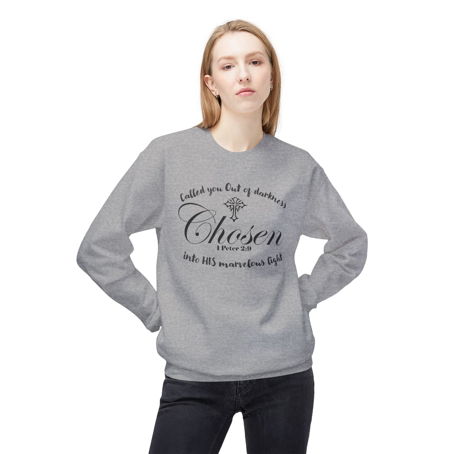Christian Sweatshirt 1 Peter 2:9 Verse