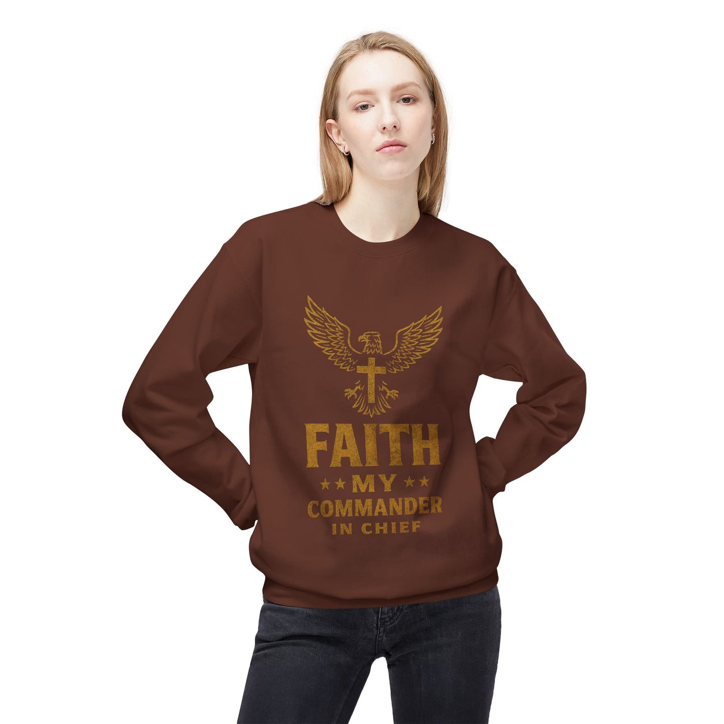 Sweatshirt - Military Christians: 'Faith is my Commander in Chief'