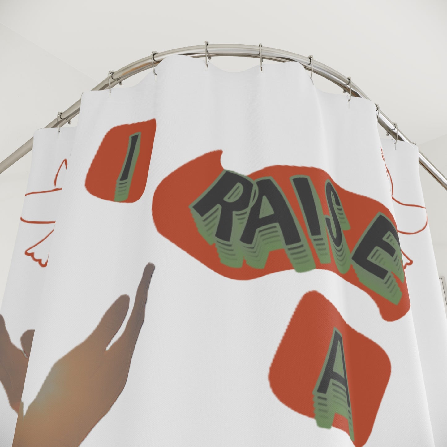 Shower Curtains "I Raise A Hallelujah"