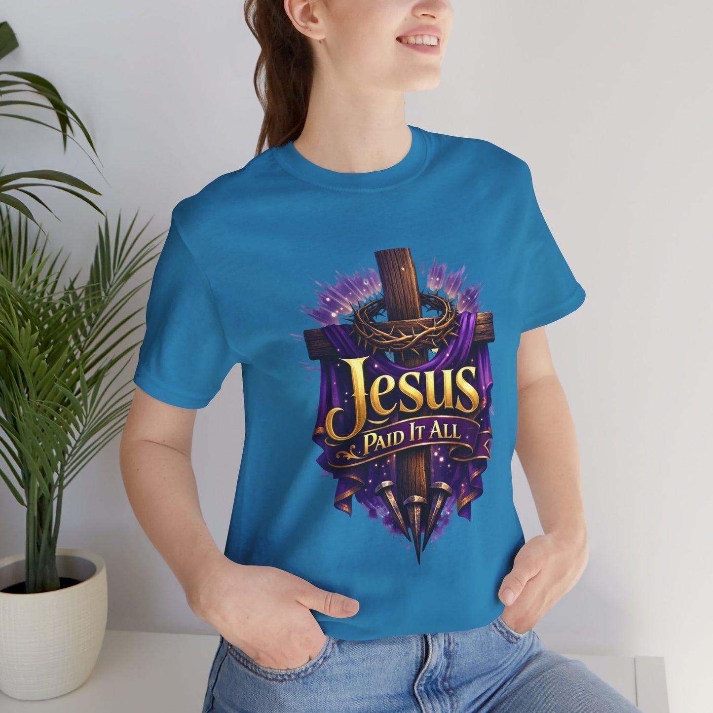 Jesus Paid It All Christian Cross Tee