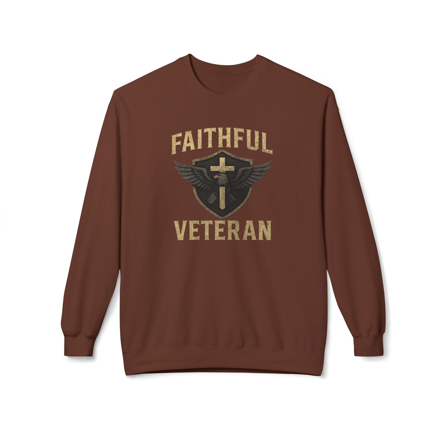 Crewneck Sweatshirt Faithful Veteran Design