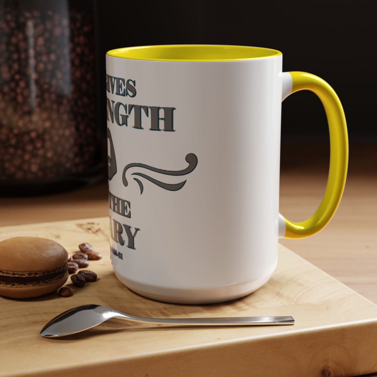 Mug - Bible Verse Isaiah 40:29-31 'He gives Strength to the Weary'