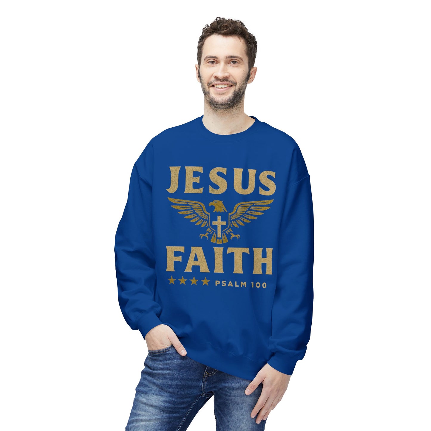 Christian Military Unisex Sweatshirt - Jesus/Faith Design