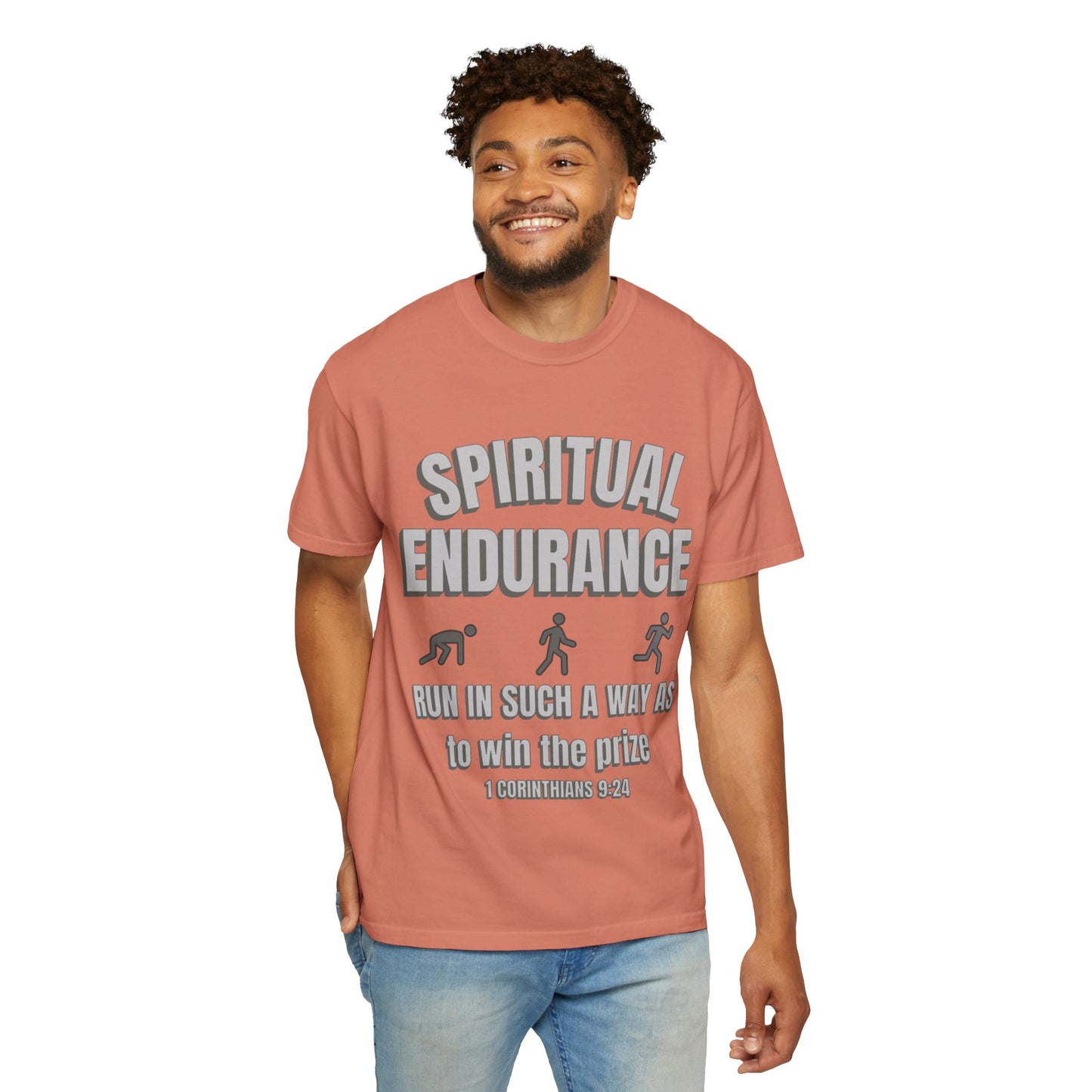 Christian Verse 1 Corinthians 9:24 Garment-Dyed T-shirt
