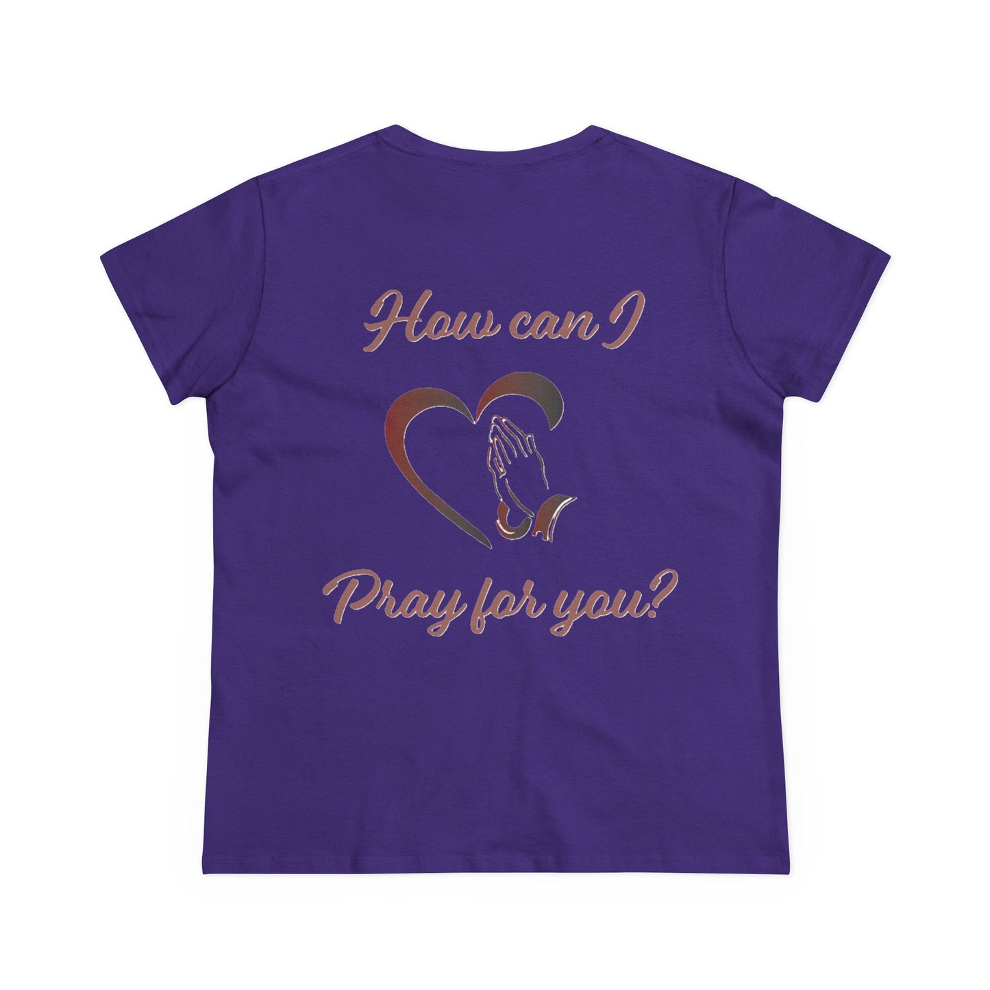 Women's Tee with Heart and Praying Hands Design