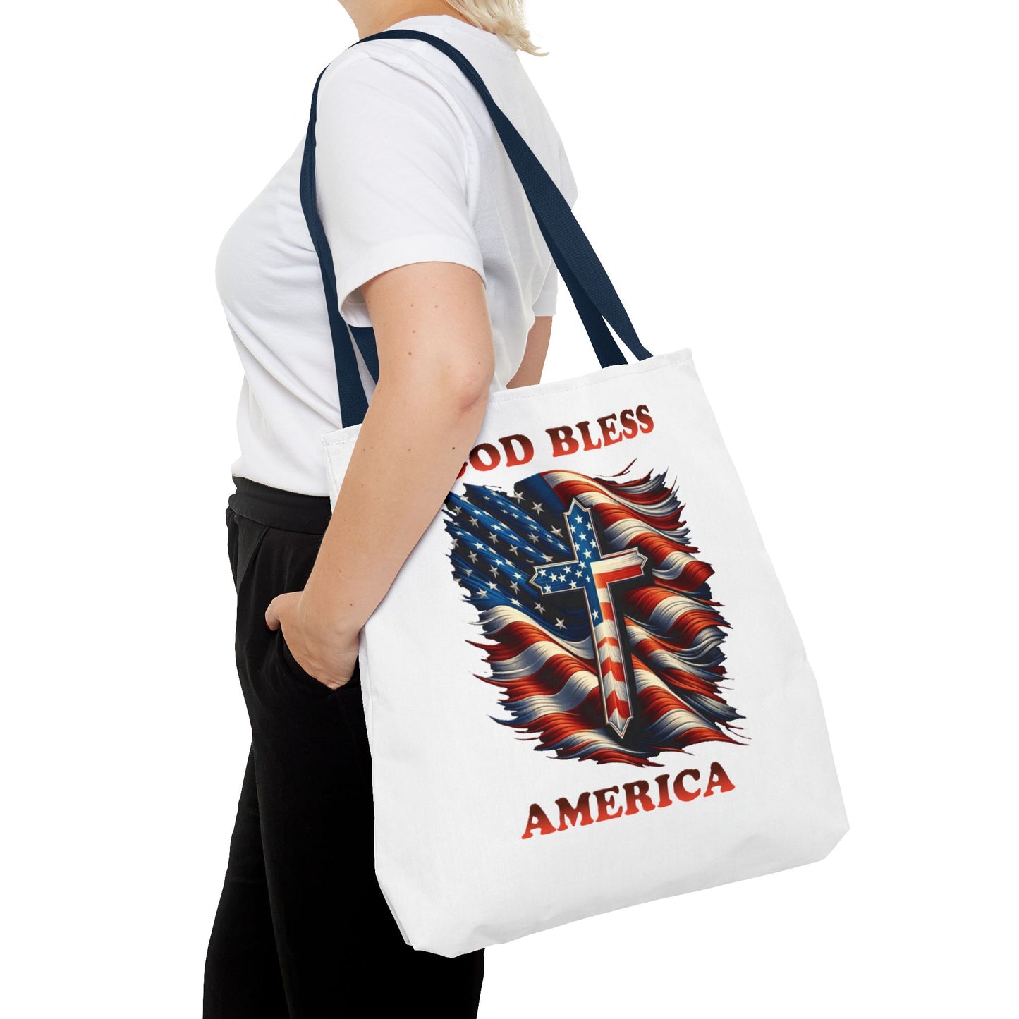 Tote Bag (AOP) "GOD BLESS AMERICA"