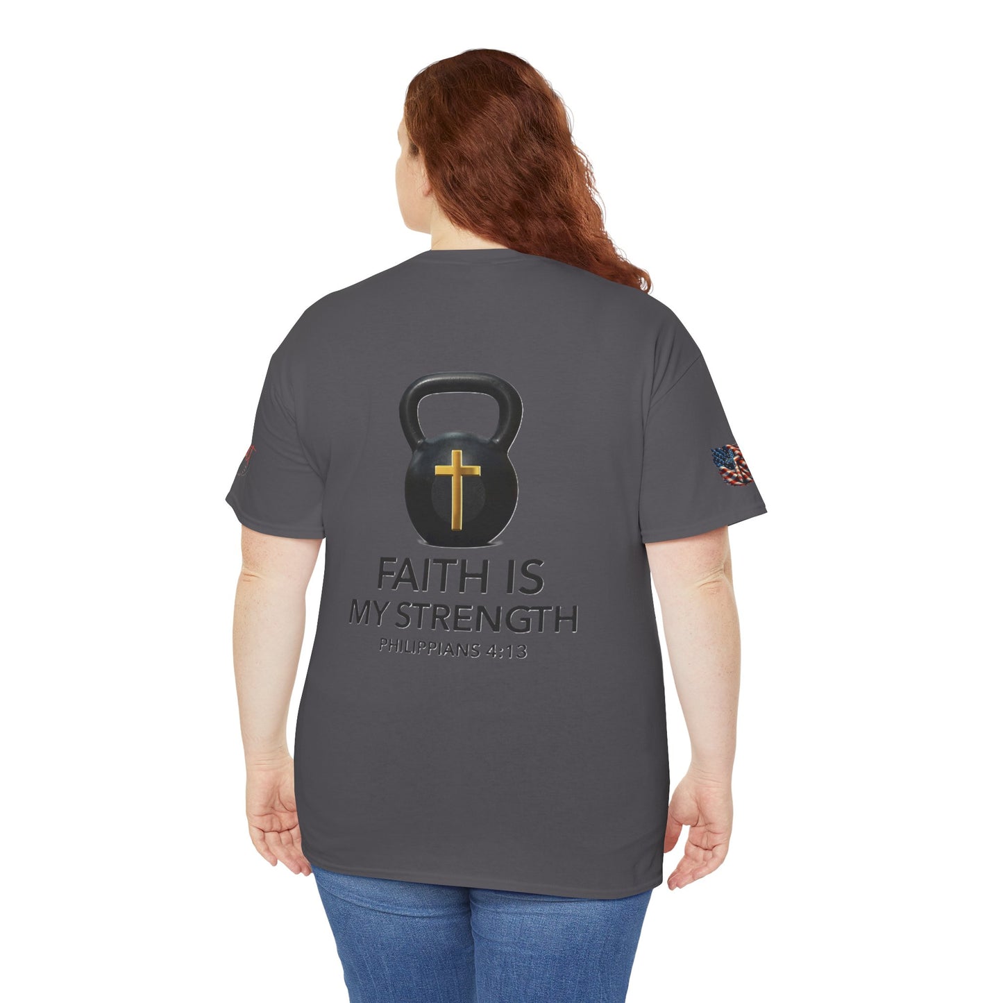 Christian Tee - Philippians 4:13 'Faith Is My Strength' (Copy)