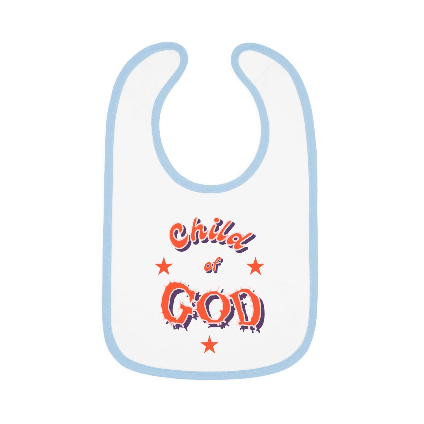 Baby Contrast Trim Jersey Bib "Child of GOD"