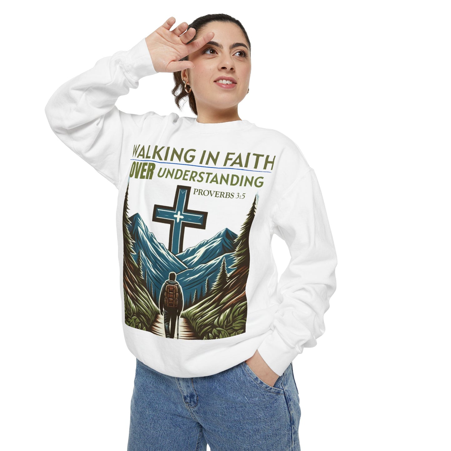 Faithful Unisex Sweatshirt - Bible Verse Proverbs 3:5