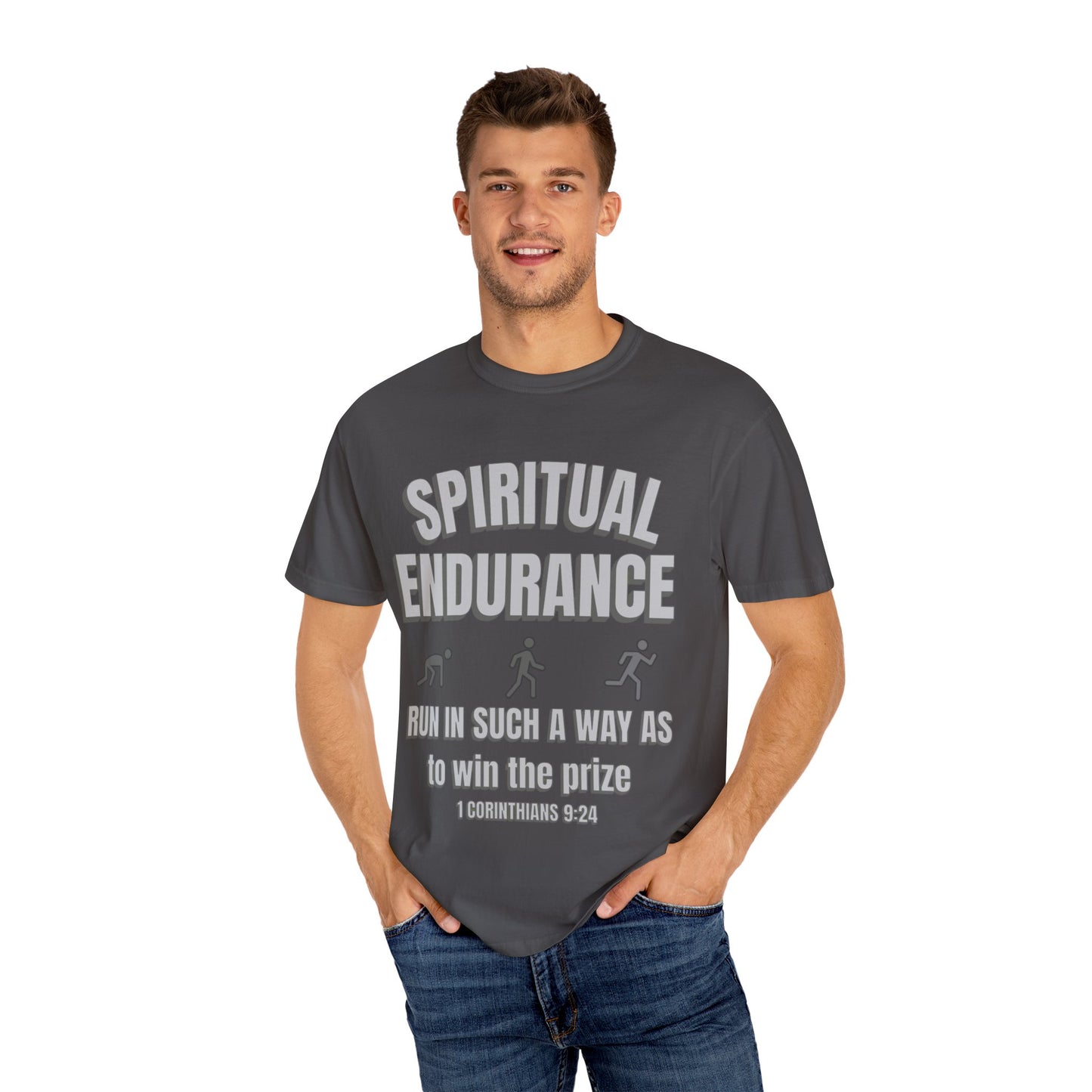Christian Verse 1 Corinthians 9:24 Garment-Dyed T-shirt