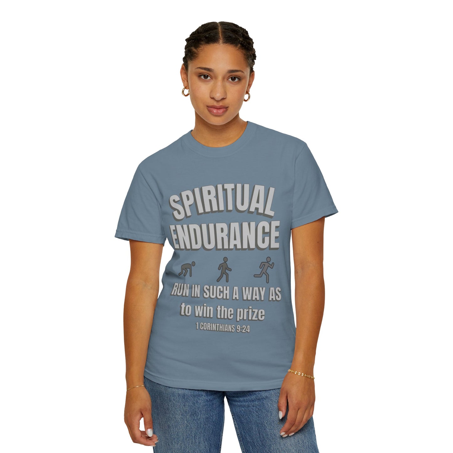 Christian Verse 1 Corinthians 9:24 Garment-Dyed T-shirt