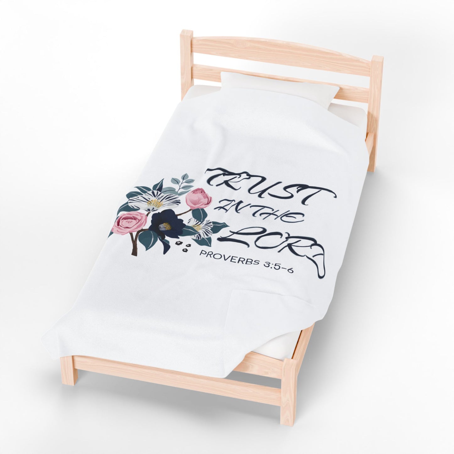 Velveteen Plush Blanket - Trust in the Lord