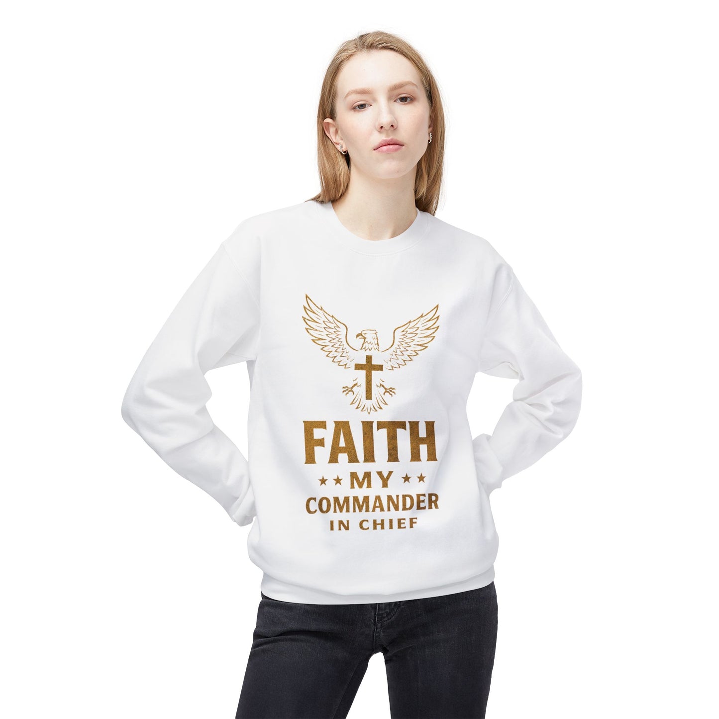 Sweatshirt - Military Christians: 'Faith is my Commander in Chief'