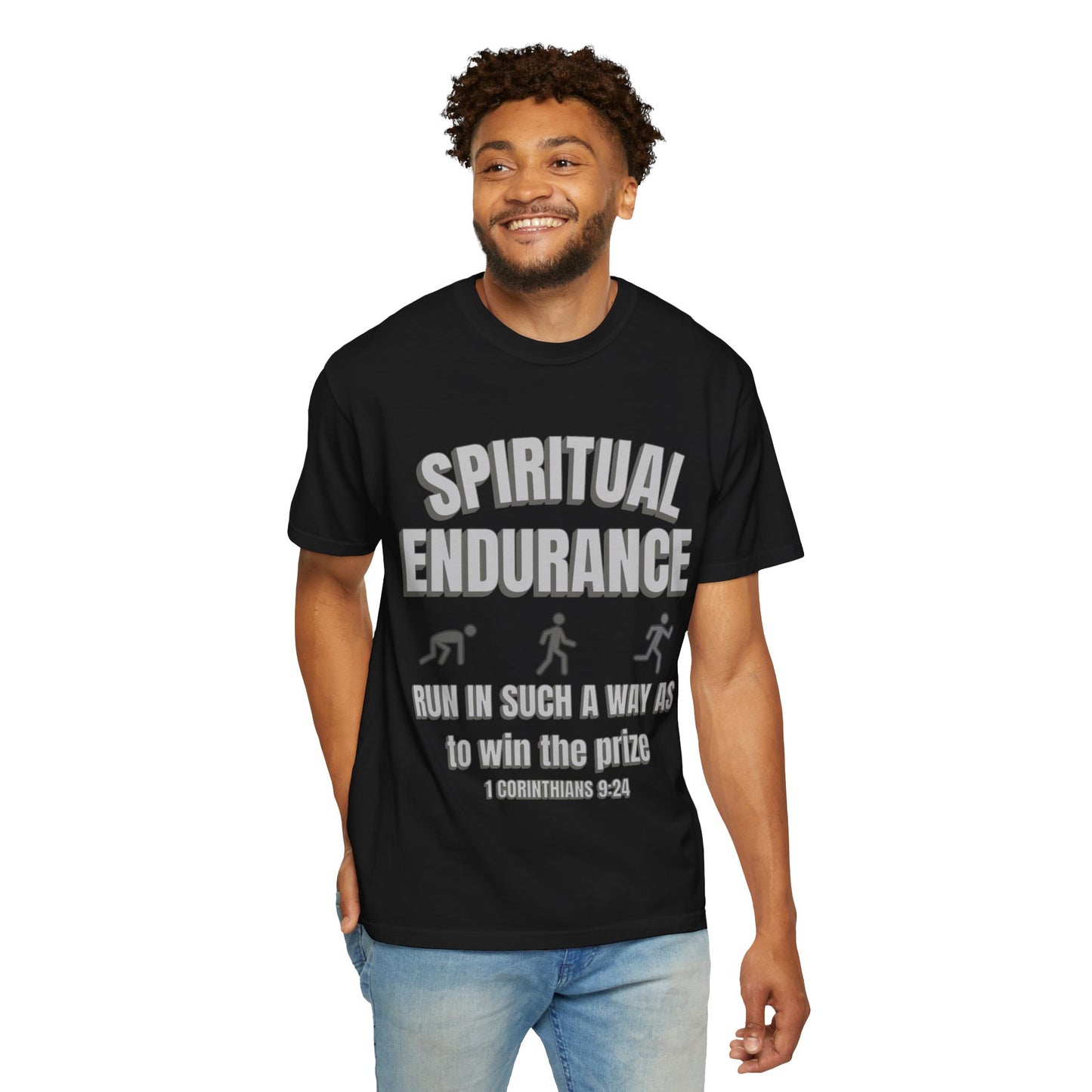 Christian Verse 1 Corinthians 9:24 Garment-Dyed T-shirt