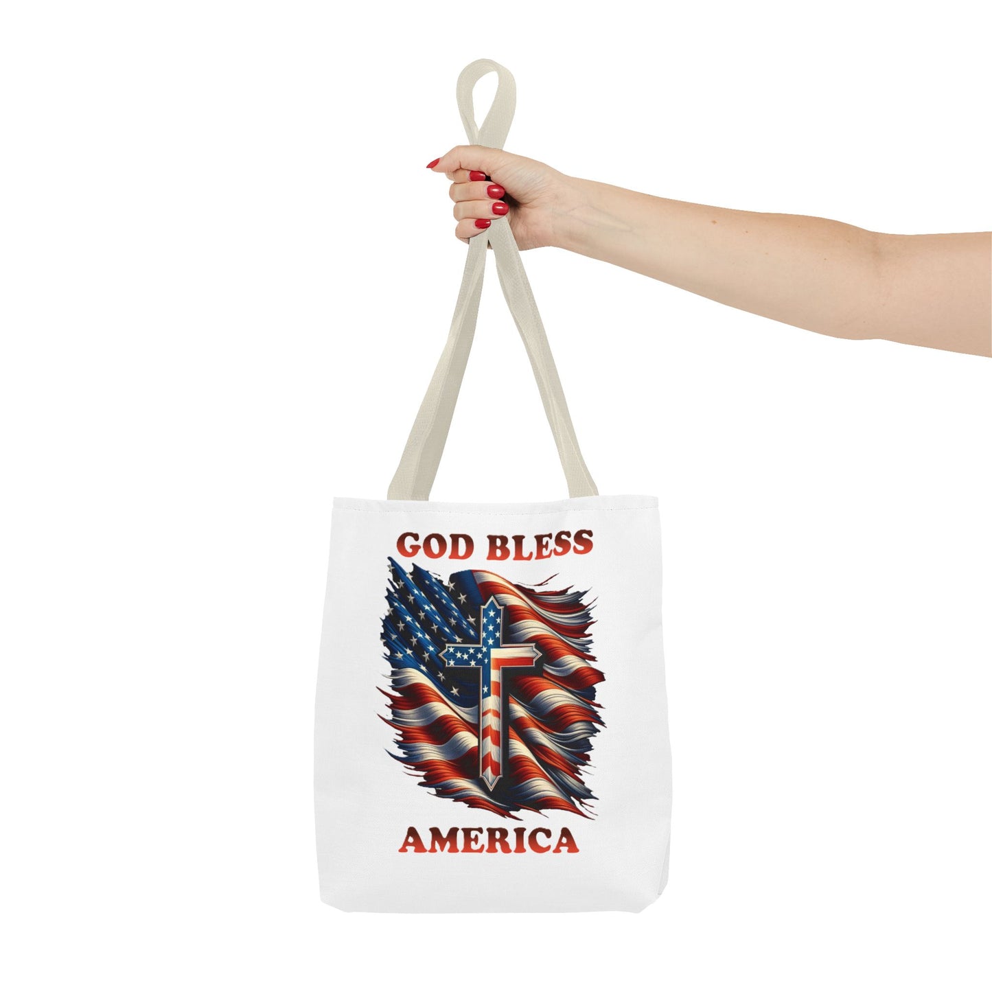 Tote Bag (AOP) "GOD BLESS AMERICA"
