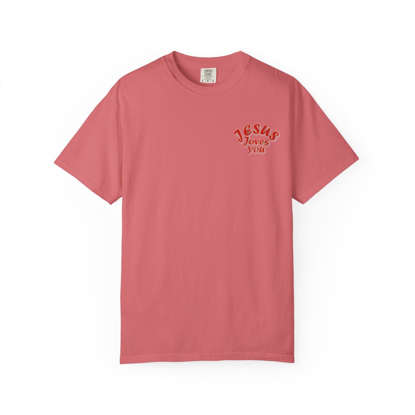 Christian Cross Heart Unisex T-shirt - Jesus Loves You Design