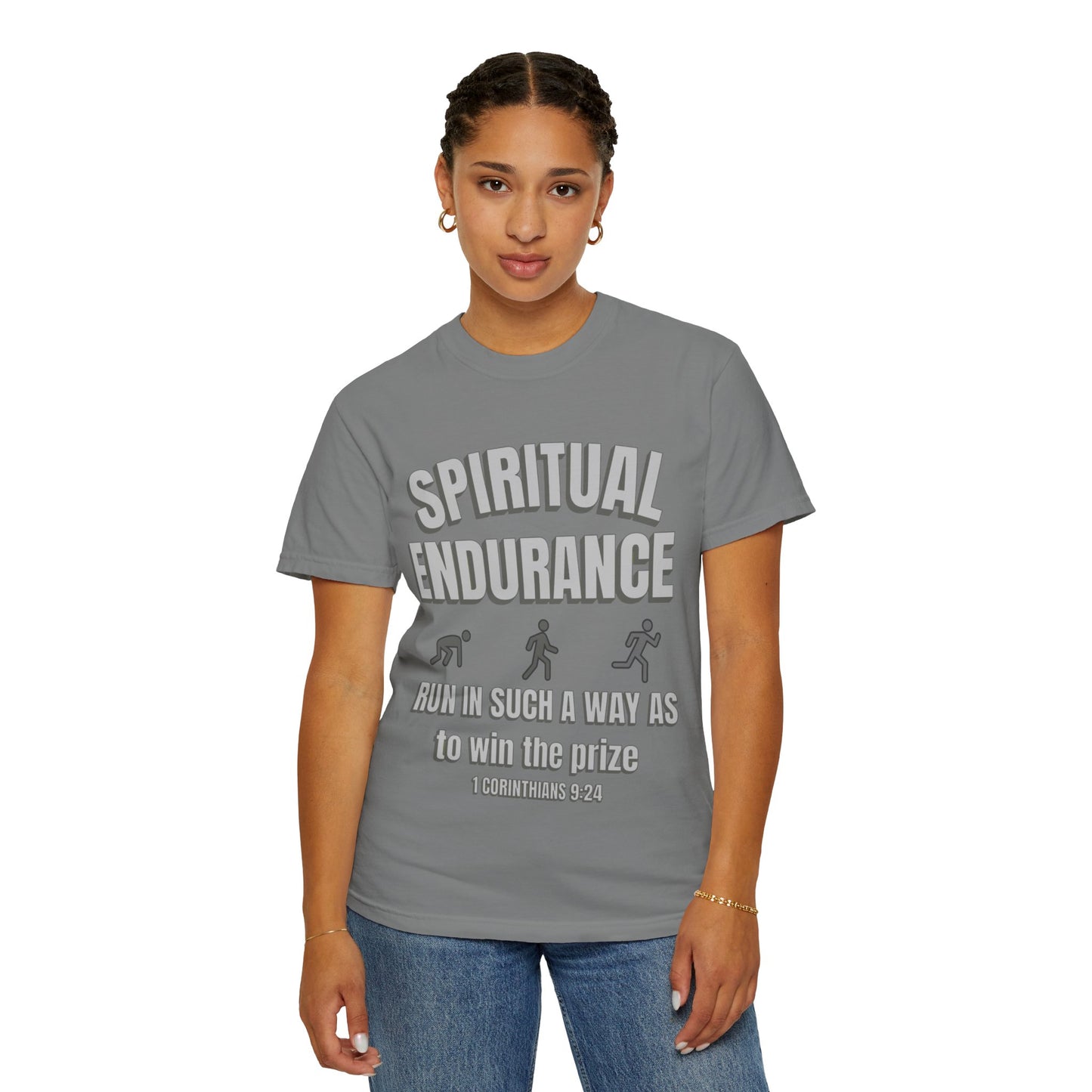 Christian Verse 1 Corinthians 9:24 Garment-Dyed T-shirt