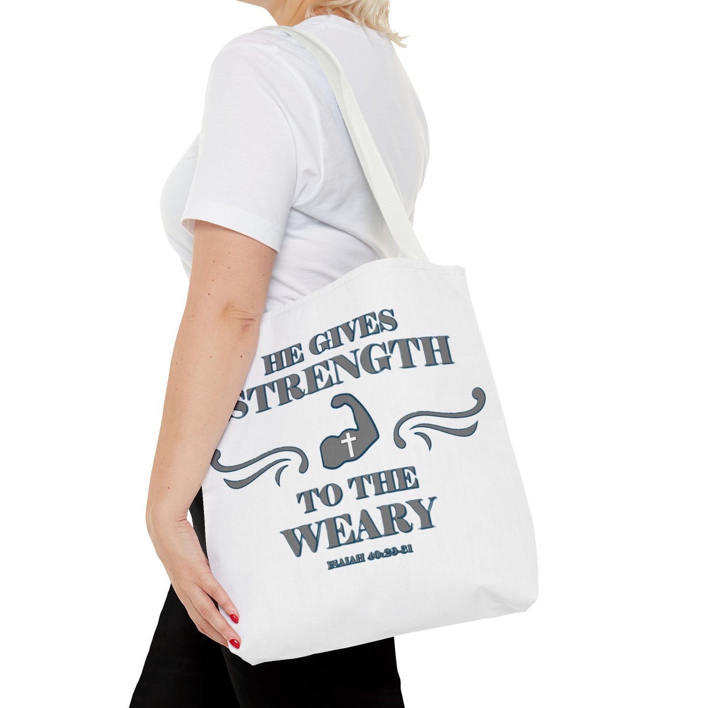 Tote Bag with Bible Verse Isaiah 40:29-31