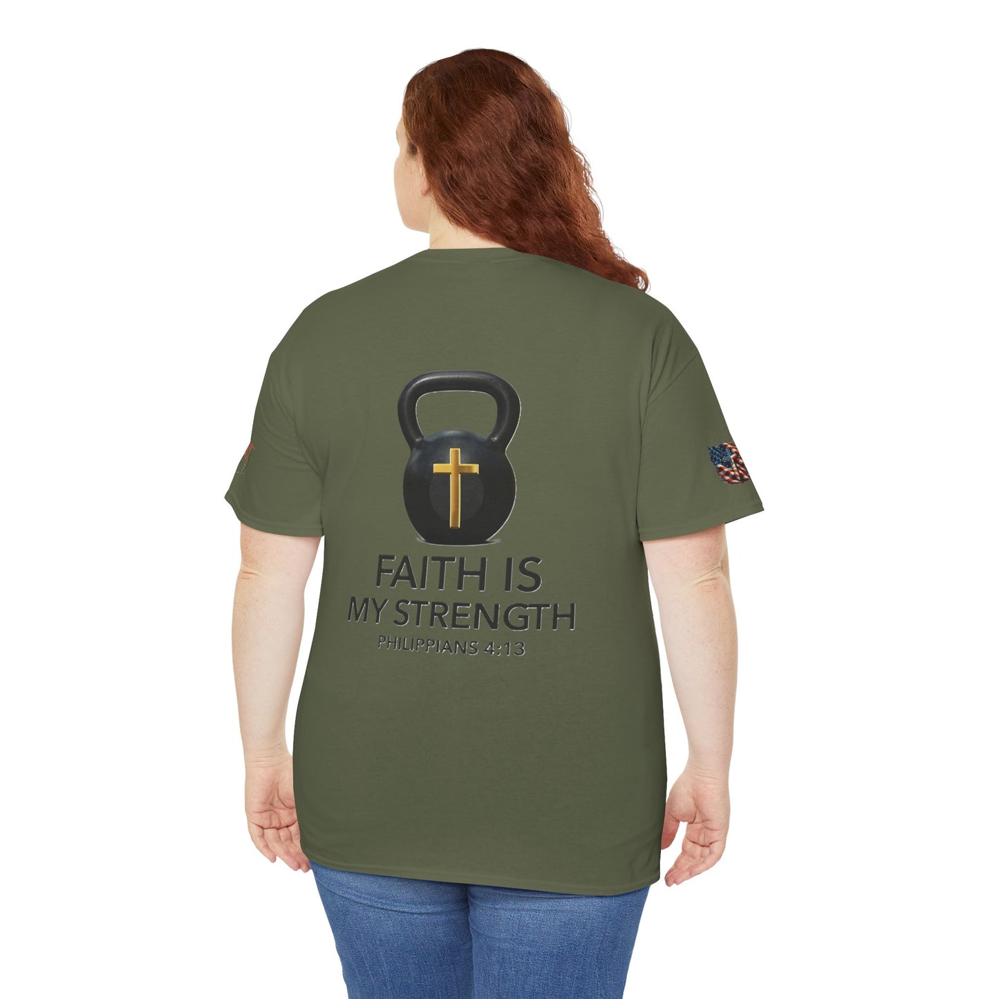 Christian Tee - Philippians 4:13 'Faith Is My Strength'