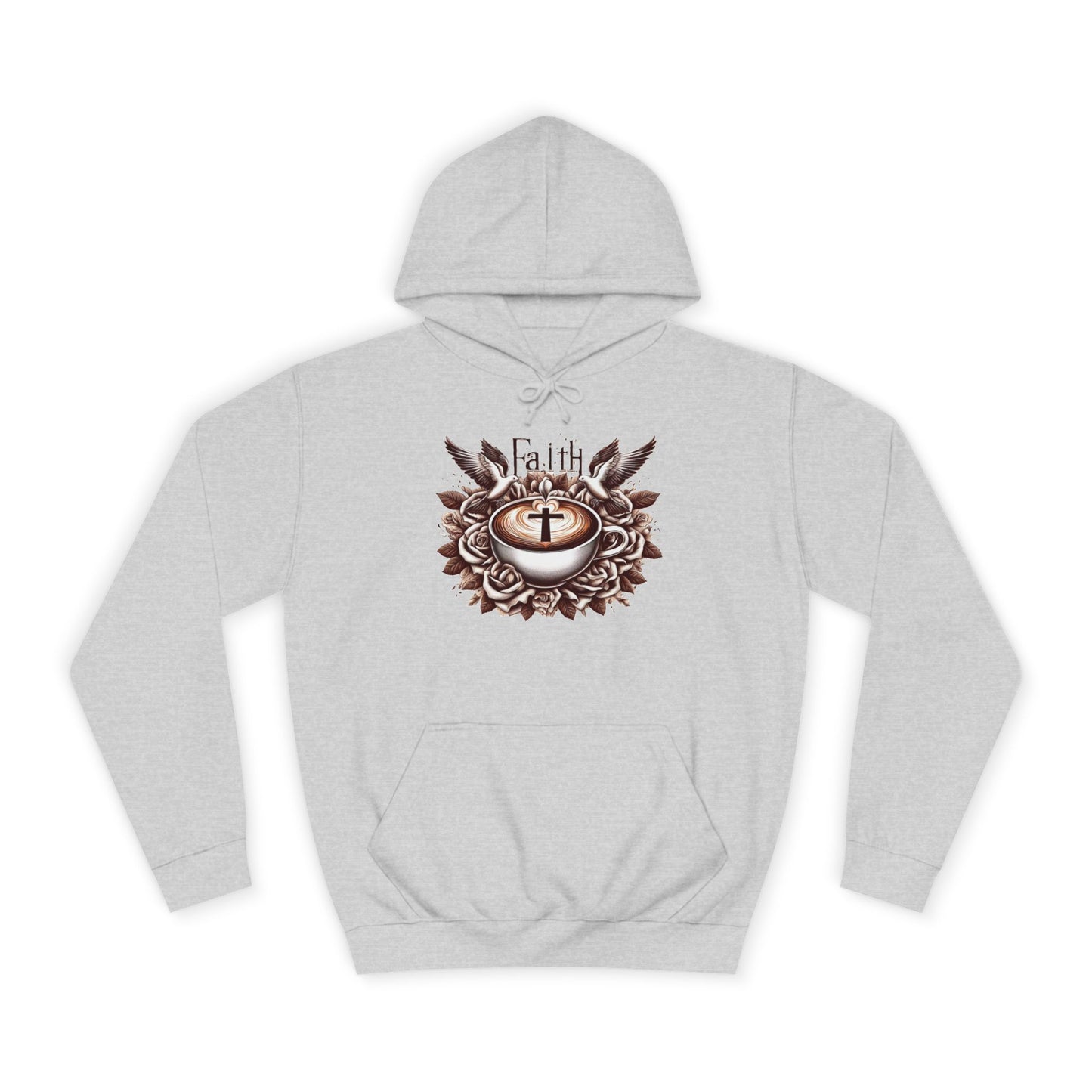 Unisex College Hoodie "Faith and Coffee"
