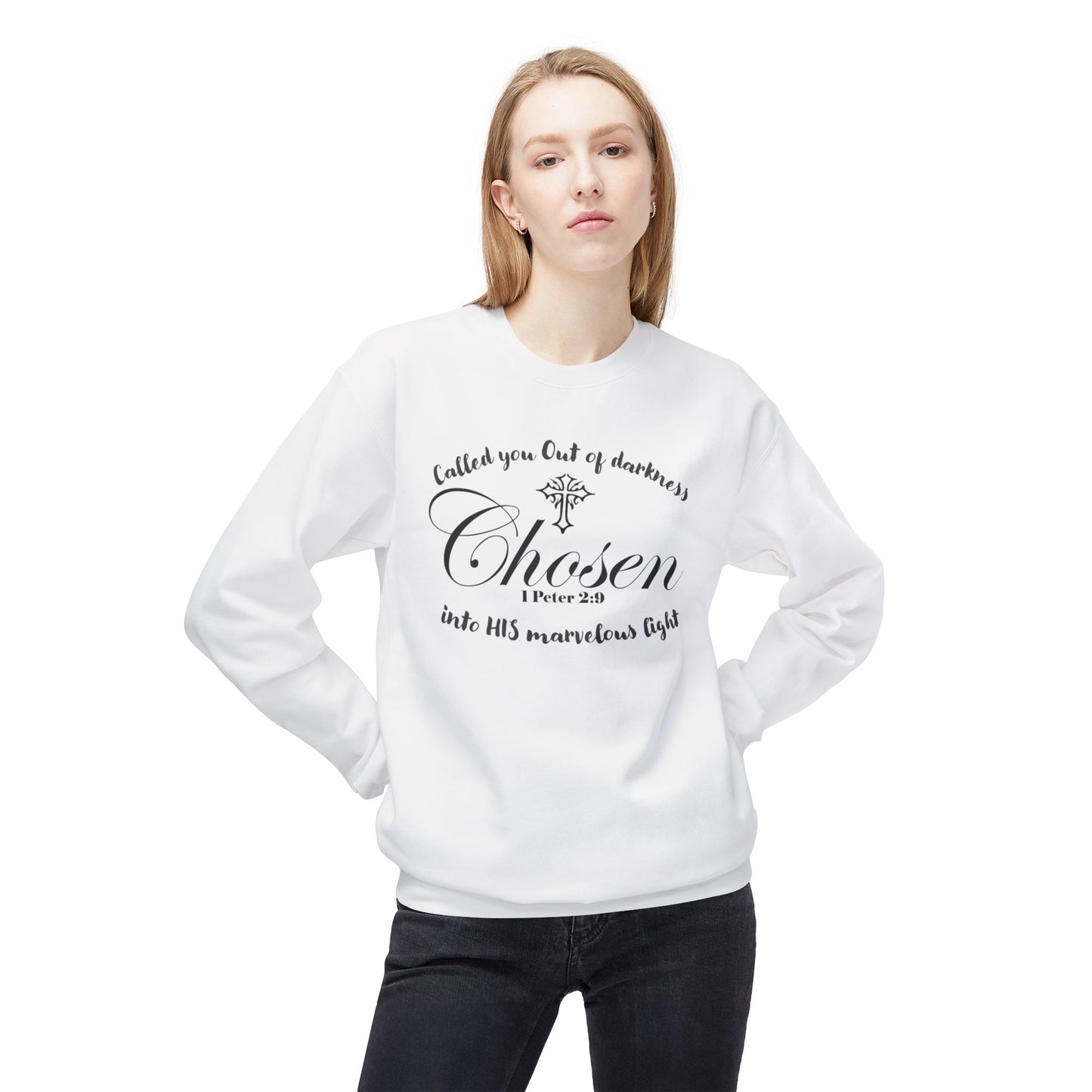 Christian Sweatshirt 1 Peter 2:9 Verse