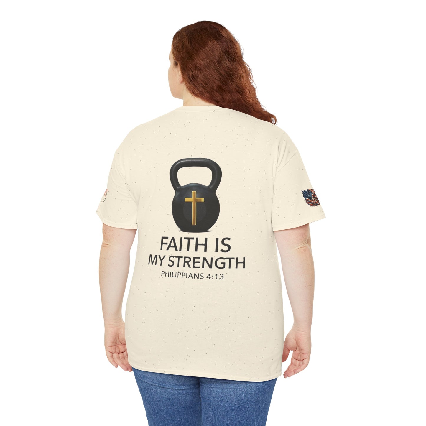 Christian Tee - Philippians 4:13 'Faith Is My Strength' (Copy)