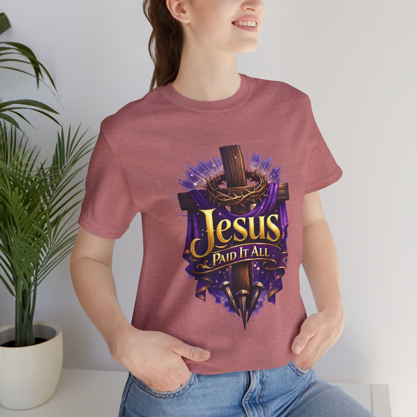 Jesus Paid It All Christian Cross Tee