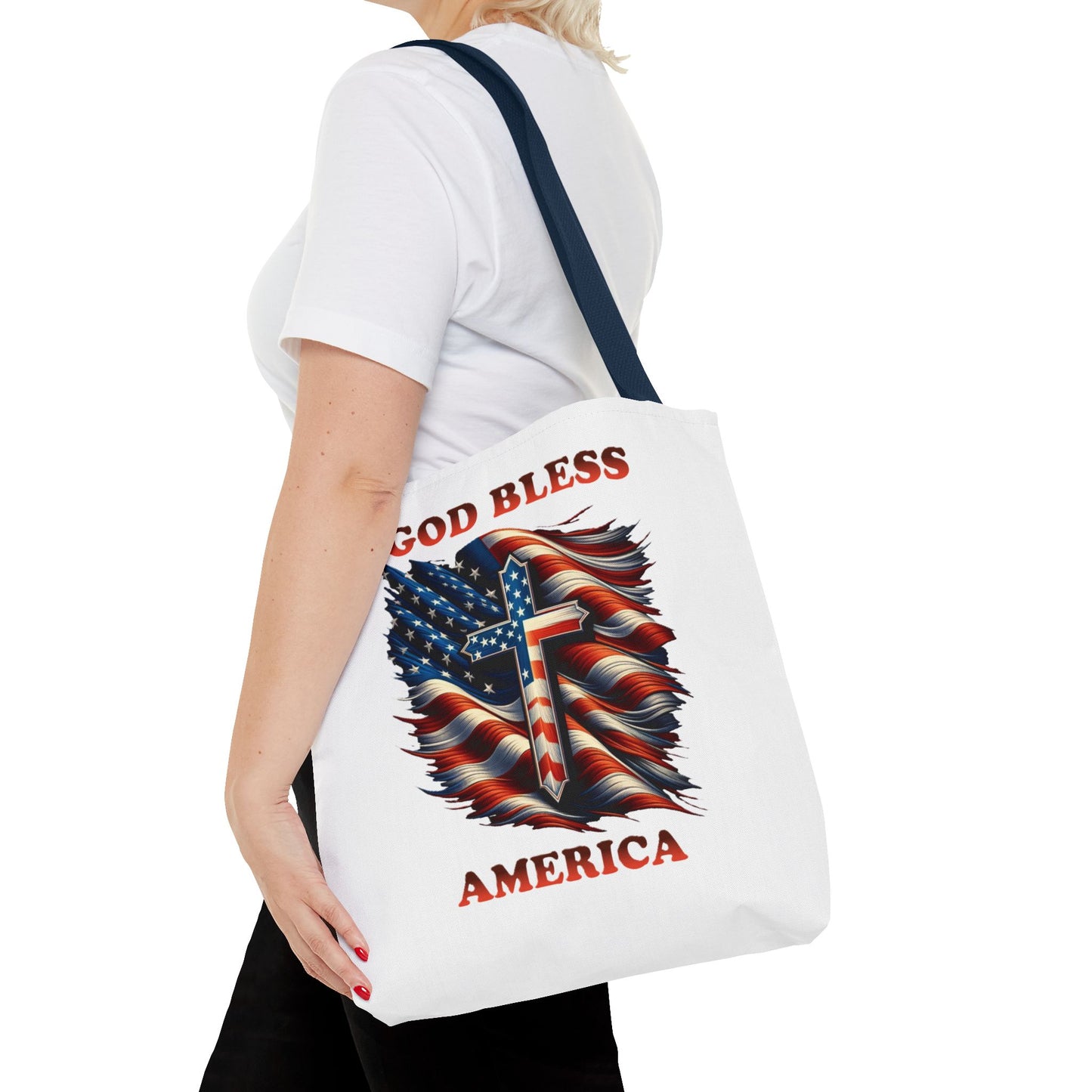 Tote Bag (AOP) "GOD BLESS AMERICA"