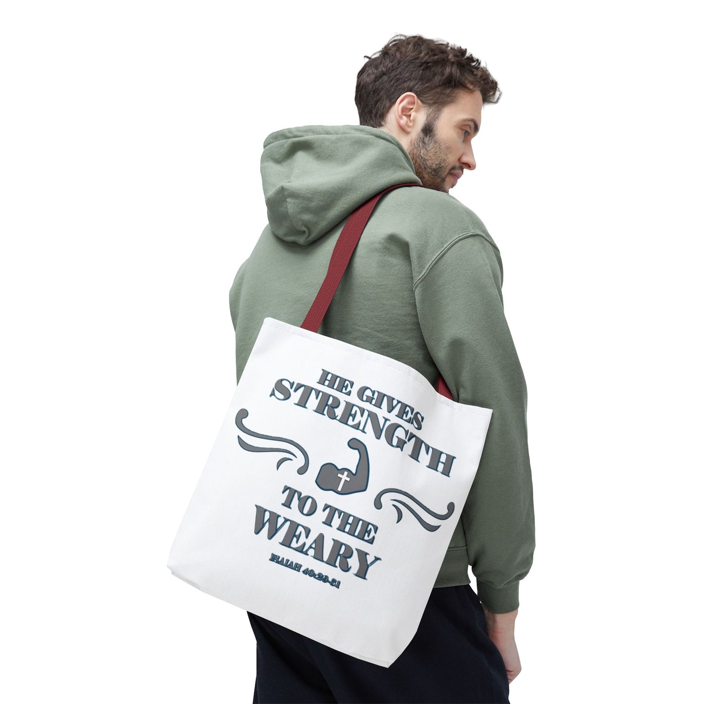Tote Bag with Bible Verse Isaiah 40:29-31