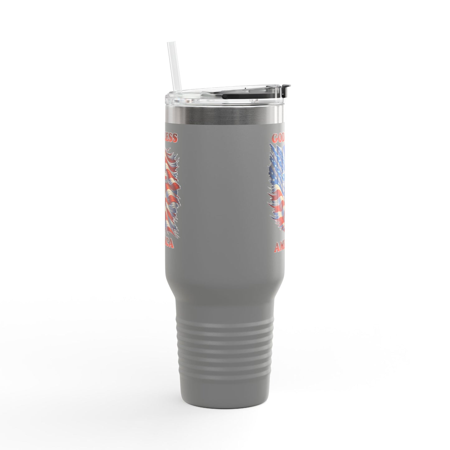 Insulated Travel Mug, 40oz "GOD BLESS AMERICA"