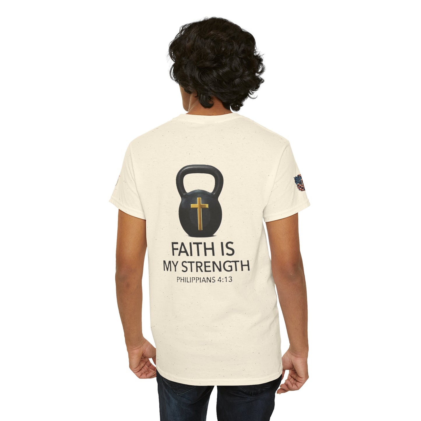 Christian Tee - Philippians 4:13 'Faith Is My Strength' (Copy)