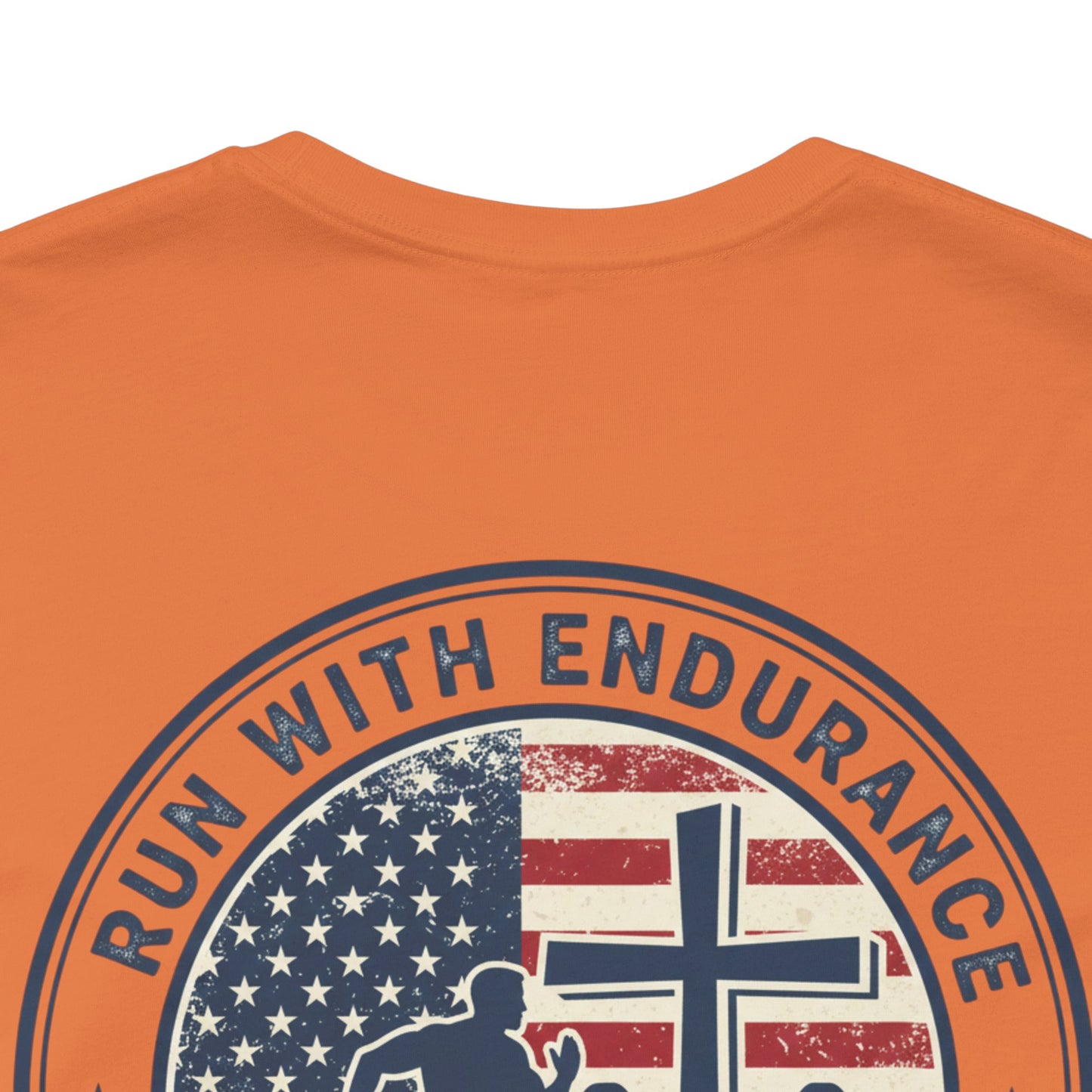 Hebrews 12:1-2 'Run With Endurance' T-Shirt — Inspirational Christian Tee